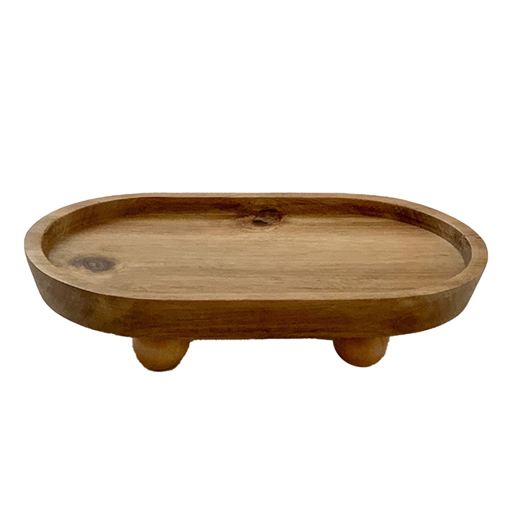 Display Risers Set - Vassoio Espositivo Rialzato Ovale in Legno