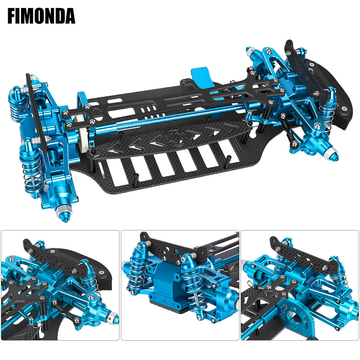 Tamiya Model Rc Car - Kit Telaio in Alluminio e Fibra