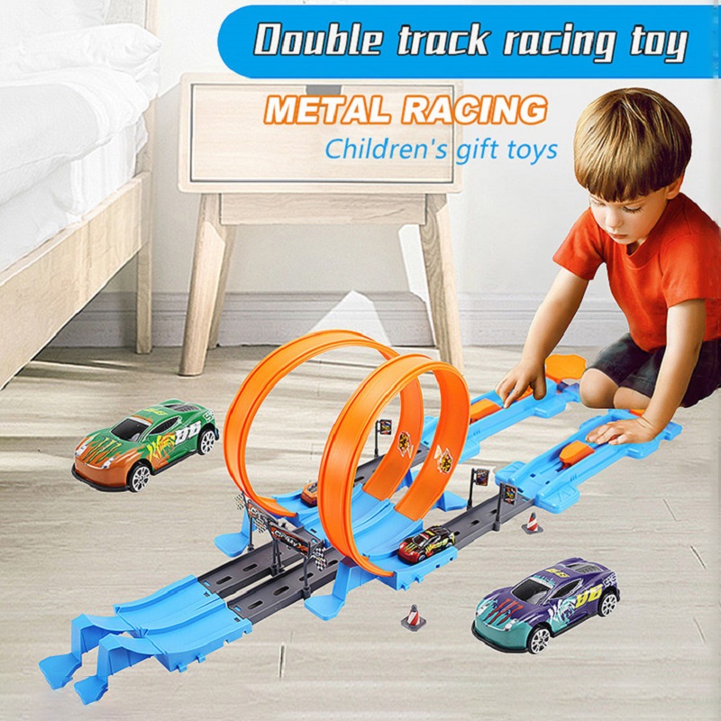 Hot Wheels Car Track Sets - Hot Stunt Speed Doppie ruote per